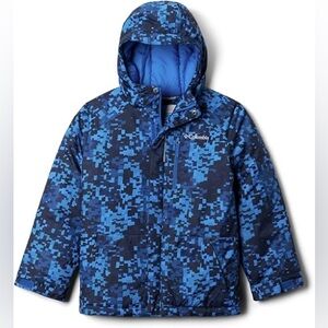 💙❄️ Columbia Boys Alpine Free Fall II Winter Jacket Super Blue Camo Sz L (14/16)